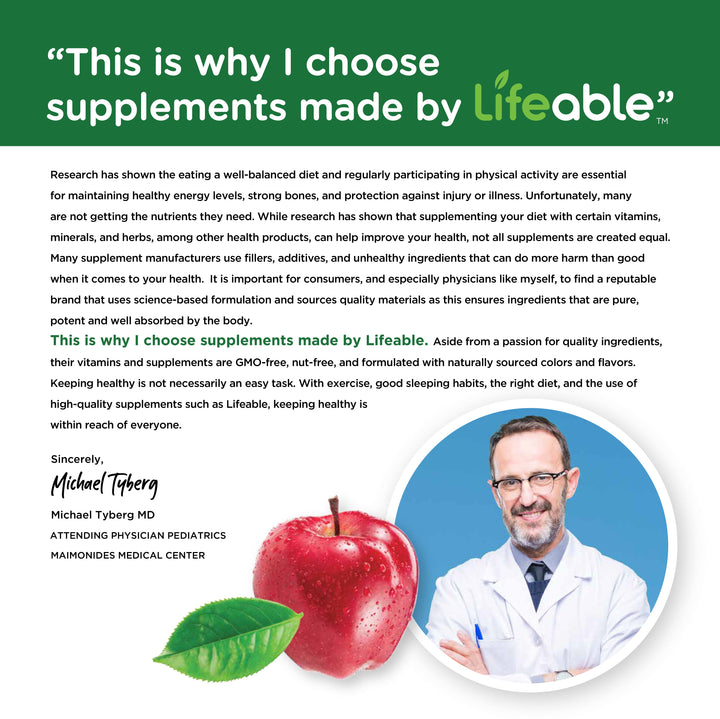 Lifeable Sugar Free Probiotics with Prebiotics Fiber Gummies for Adults, Man, Women – 90 Gummies