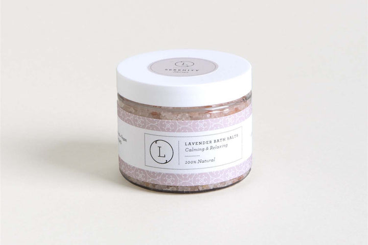 CBD Lavender Natural Bath Salt Soak with CBD. Made with Dead sea, Epsom and Himalayan salts
