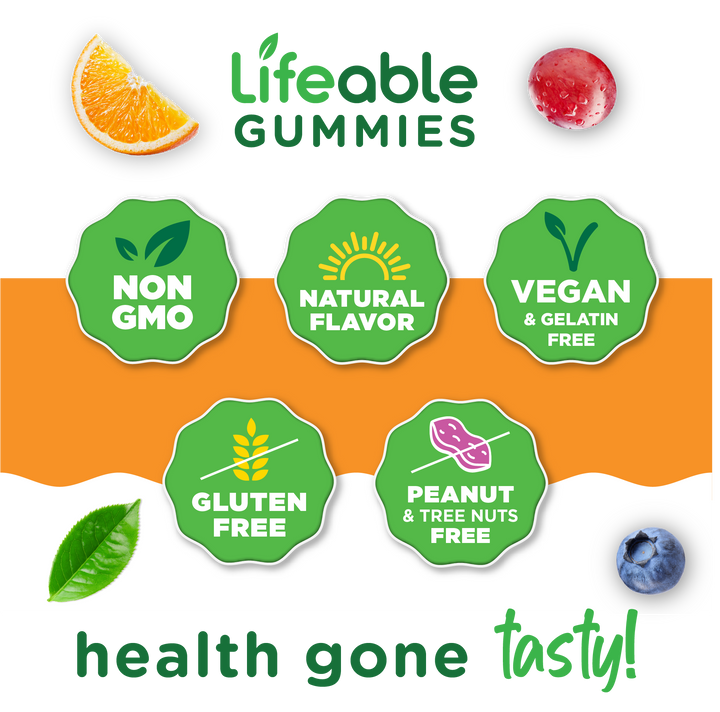 Stress gummies with l theanine, lemon balm and Gaba for Teens