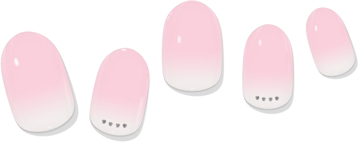 Soft Pink Gradient Embellished Gel Nail Wrap