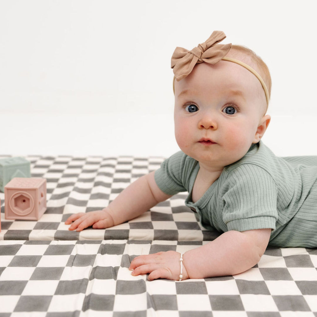 Checker Pepper Organic Cotton Mat