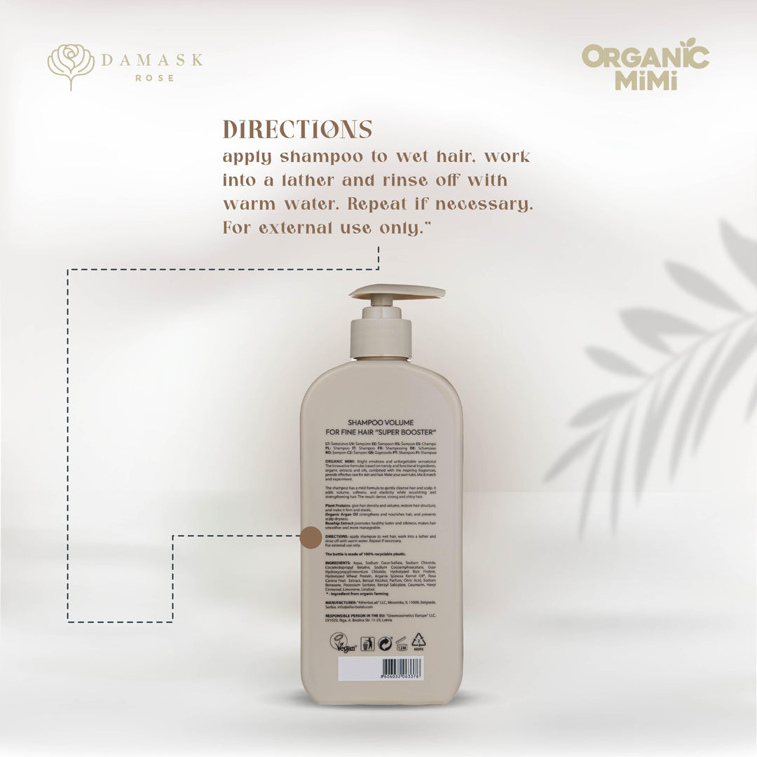 ORGANIC MIMI, SHAMPOO VOLUME SUPER BOOSTER, 400 ml