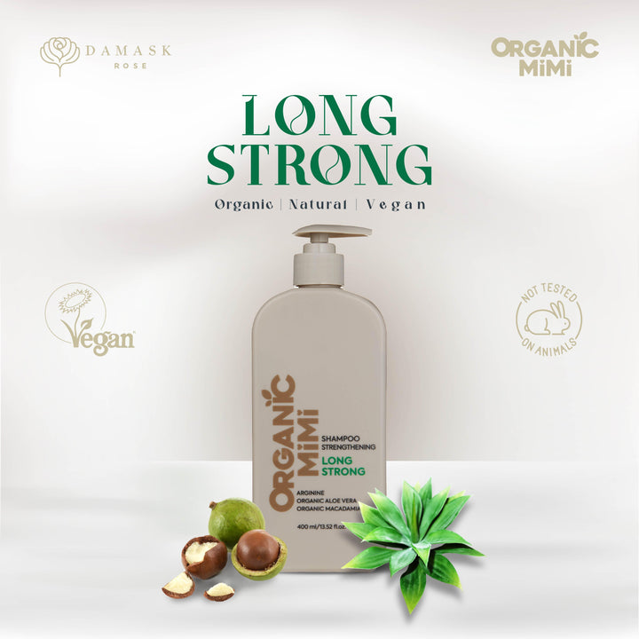ORGANIC MIMI, SHAMPOO STRENGTHENING LONG STRONG, 400 ml