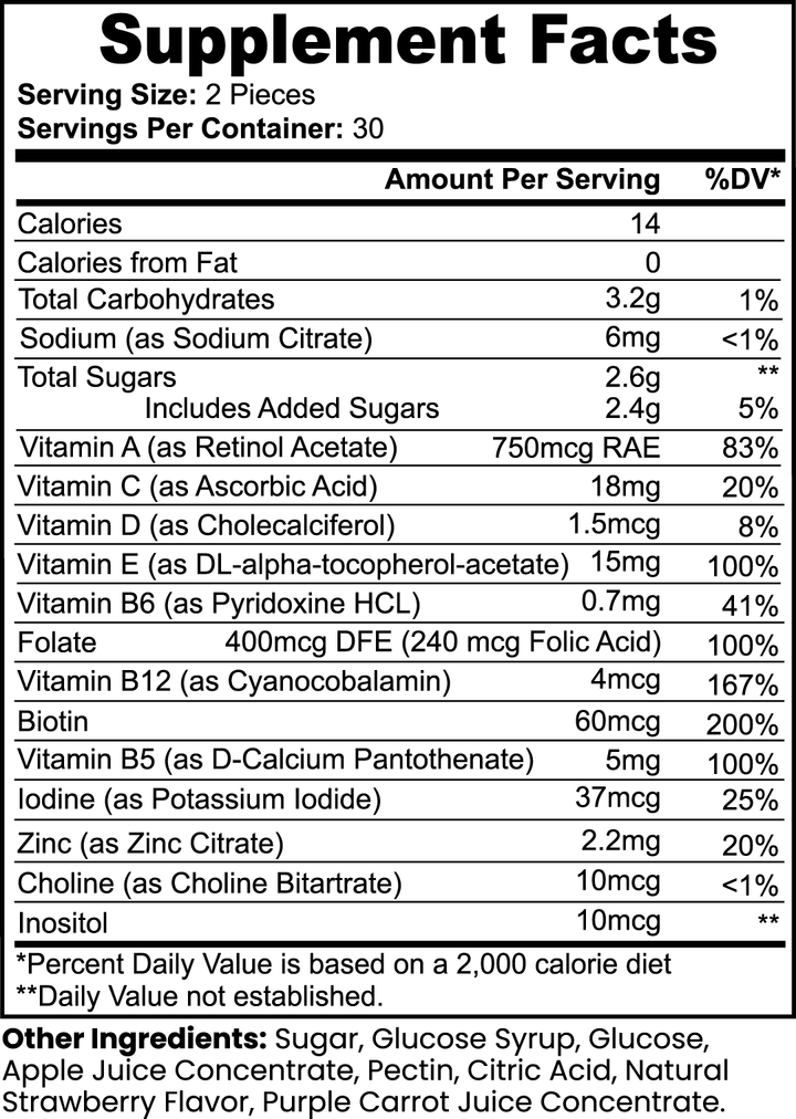 Healthy Hair Support Gummies (Adult)