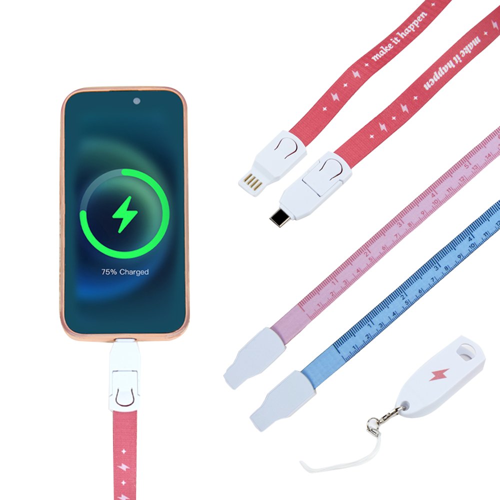 3-in-1 Charging Cord Phone Lanyard / Measuring Tape