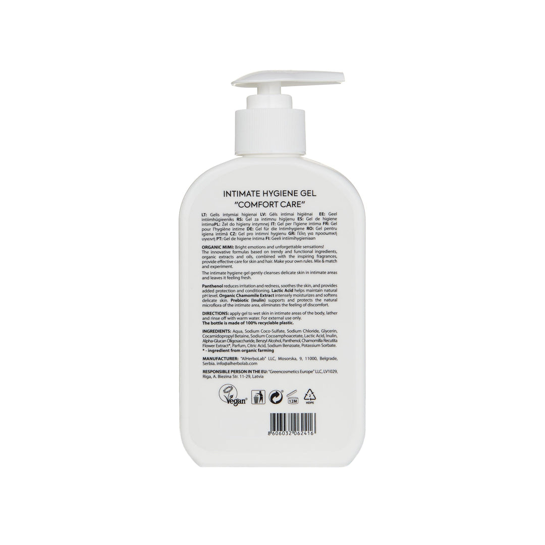 ORGANIC MIMI, INTIMATE HYGIENE GEL COMFORT CARE, 300 ml