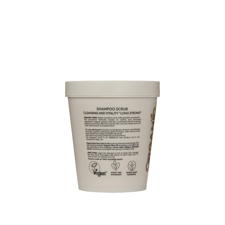 ORGANIC MIMI, SHAMPOO SCRUB CLEANSING AND VITALITY LONG STRONG, 310 g