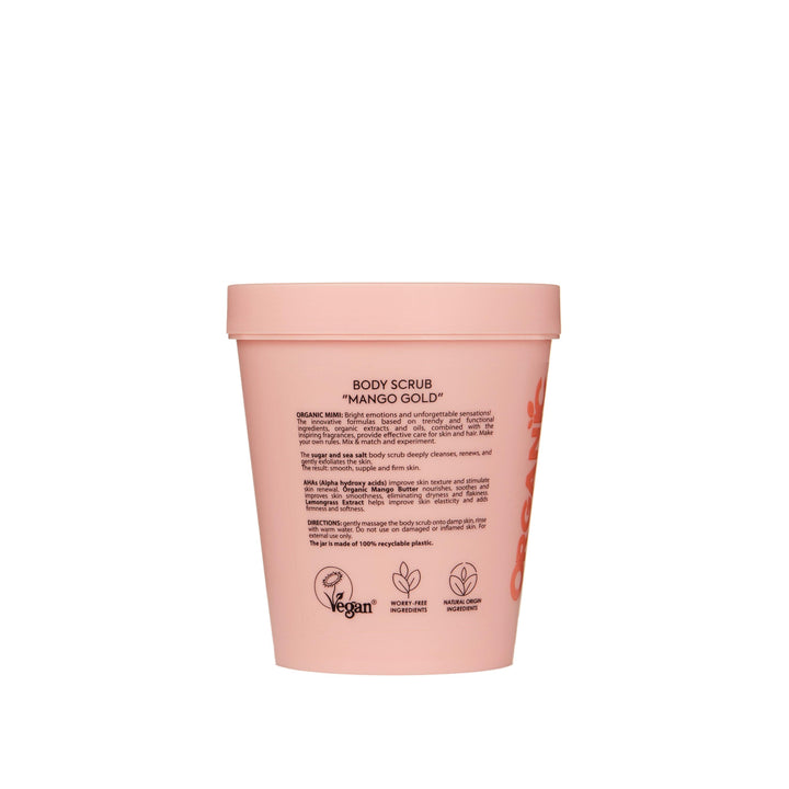 ORGANIC MIMI, BODY SCRUB MANGO GOLD, 250 g