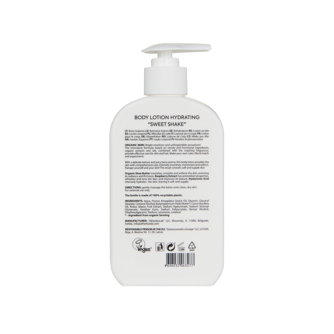 ORGANIC MIMI, BODY LOTION HYDRATING SWEET SHAKE, 300 ml