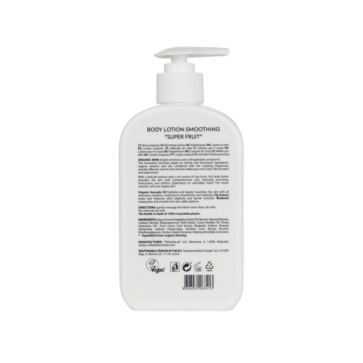 ORGANIC MIMI, BODY LOTION SMOOTHING SUPER FRUIT, 300 ml