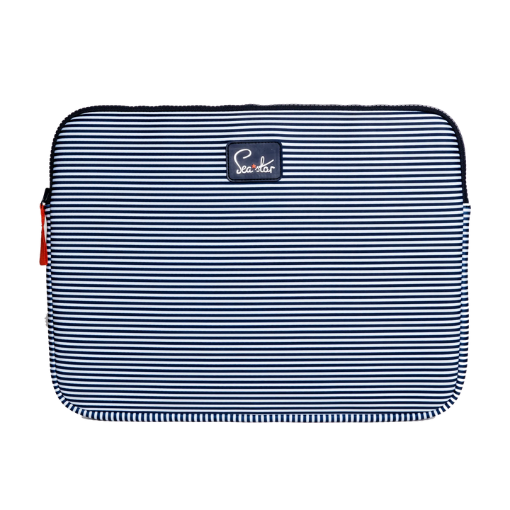 NAVY/WHITE MICROSTRIPE - COMMUTER SLEEVE