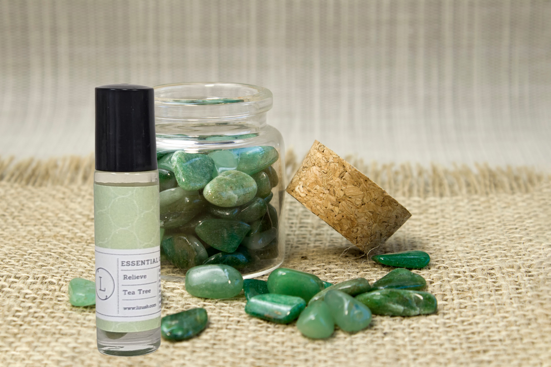 Essential Oils Roll-On with Crystals - set of 5