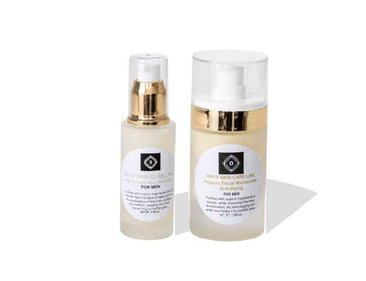 Organic Two-Step Anti-Aging System Facial Wash and Moisturizer  - For MEN