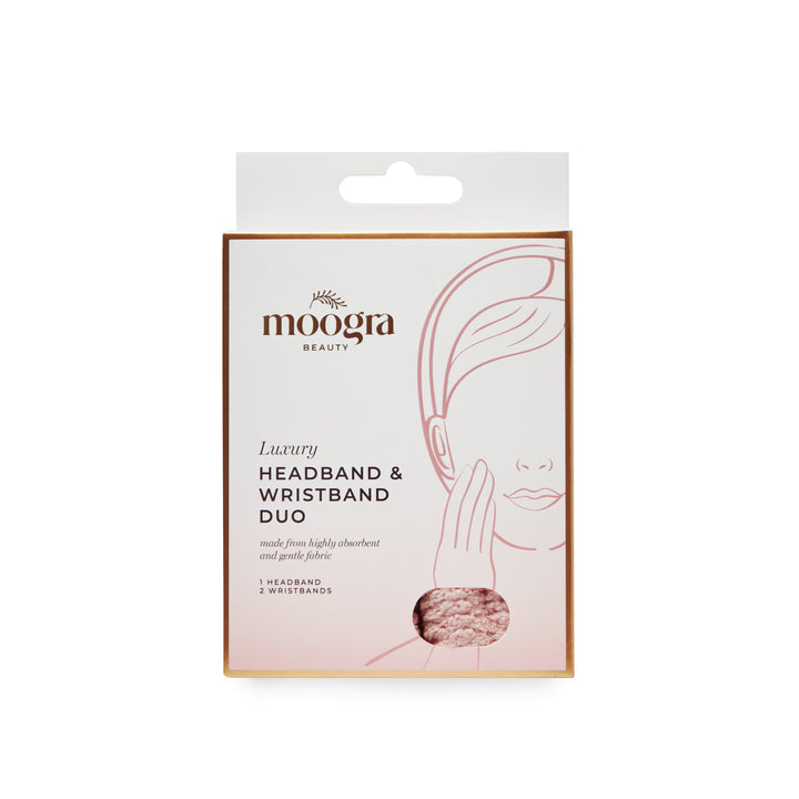 Microfiber Headband and Wrist Band Mauve