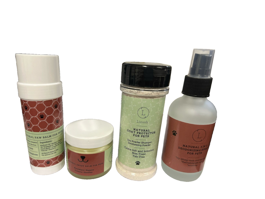Pet Pampering Gift Box -All-Natural Pet Wellness Kit – Soothing Balms & Herbal Coat Powder