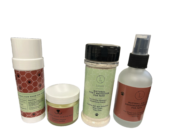 Pet Pampering Gift Box -All-Natural Pet Wellness Kit – Soothing Balms & Herbal Coat Powder