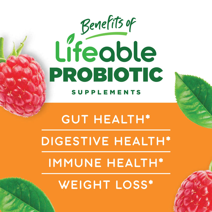 Lifeable Sugar Free Probiotics with Prebiotics Fiber for Kids 90 Gummies