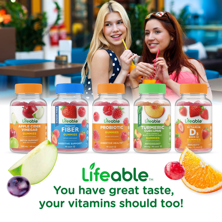Lifeable Sugar Free Probiotics with Prebiotics Fiber for Kids 90 Gummies