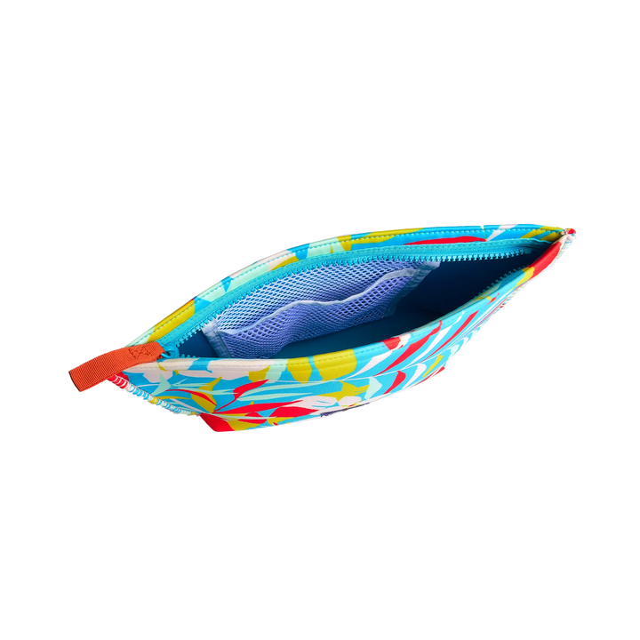 TRÈFLE PARADISE TURQUOISE - LARGE SKIPPER POUCH