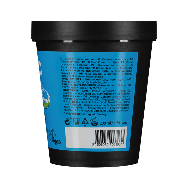 Organic Mimi, Body Butter Restoring Coconut & Grapefruit, 200 ml