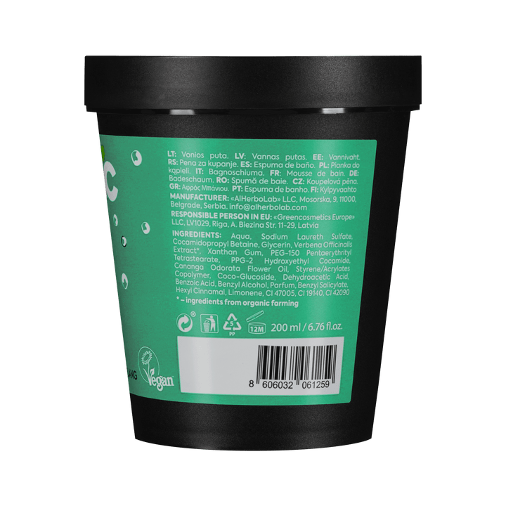 Organic Mimi, Jelly Bathfoam Stress Off Verbena & Ylang Ylang, 200 ml