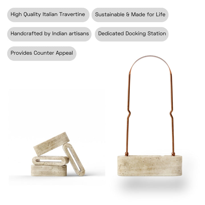 Bundle: Tongue Scraper & Stone Holder
