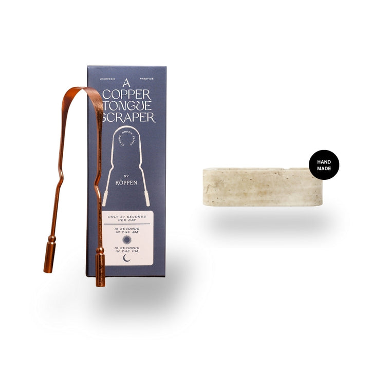 Bundle: Tongue Scraper & Stone Holder