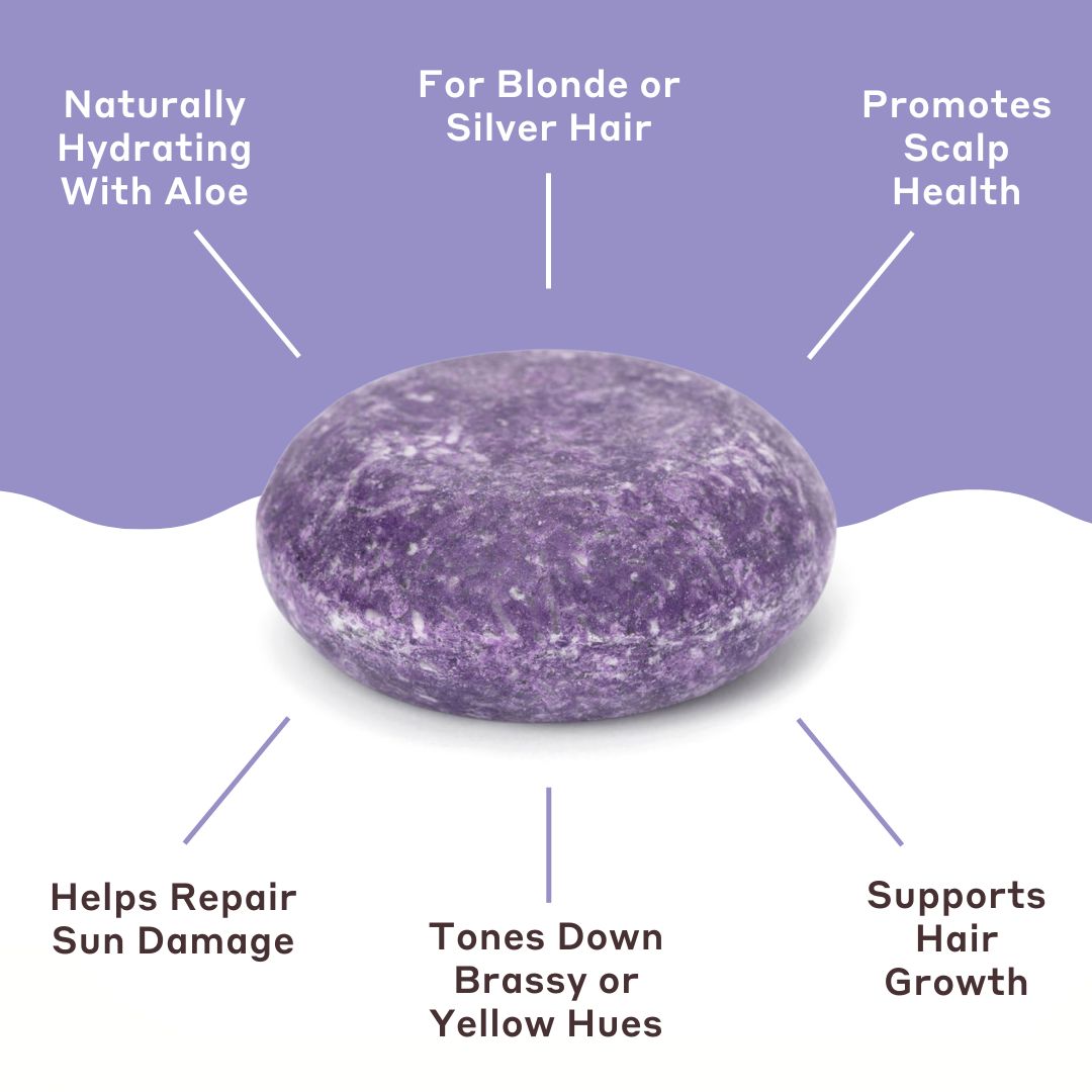 purple shampoo bar