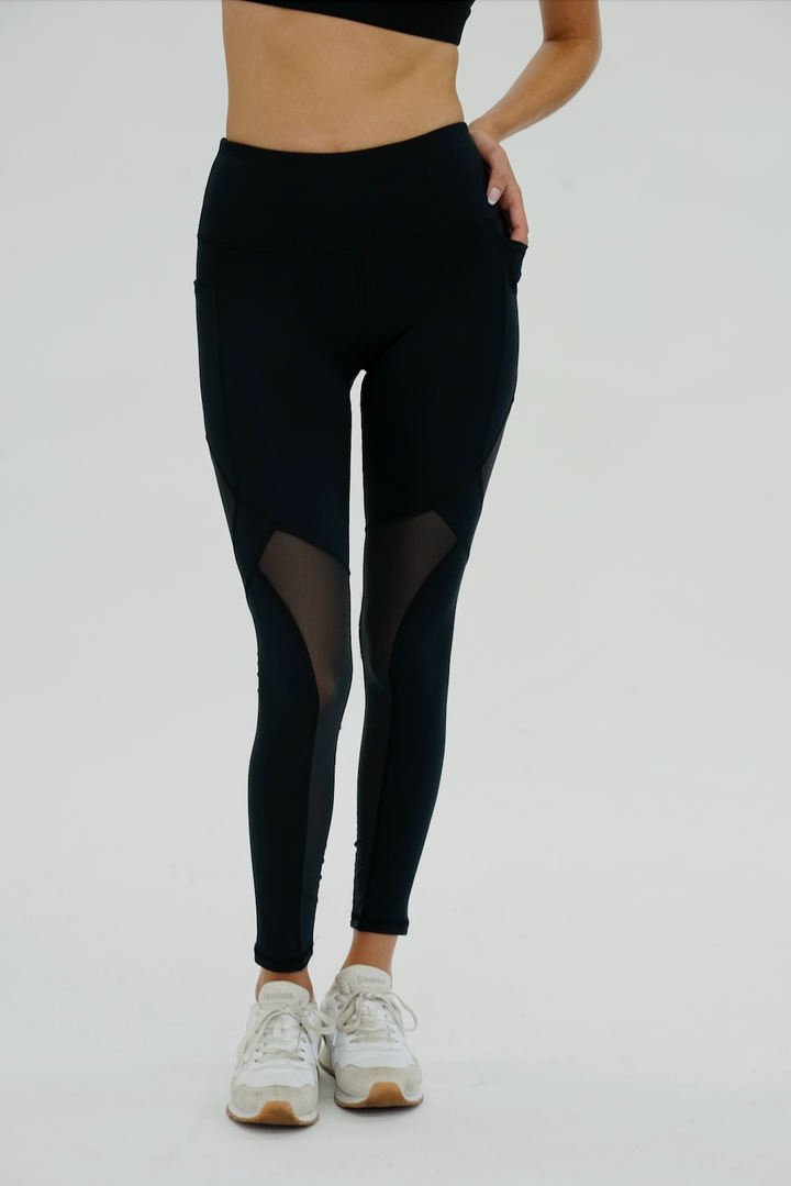 High-Rise Mesh Legging with Pockets