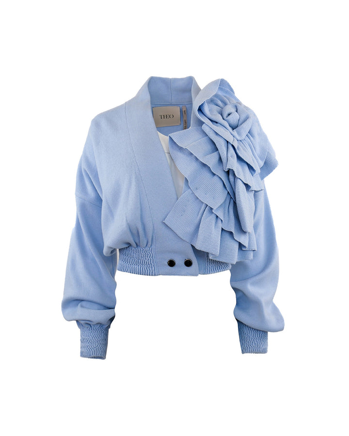 Nomia Cropped Rosette Cardigan