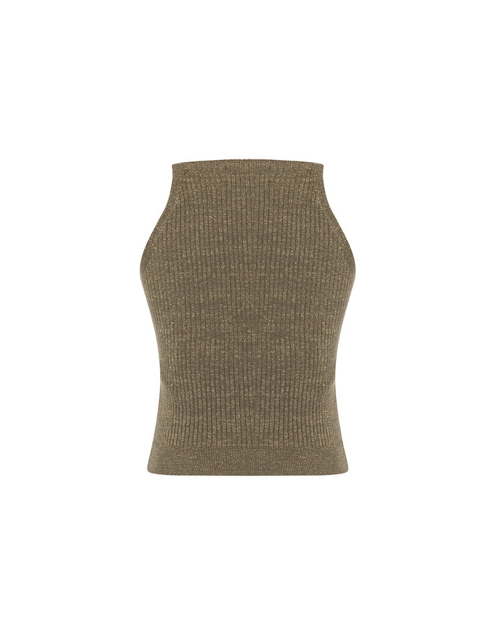 Shakti Shimmer Ribbed V-Tank