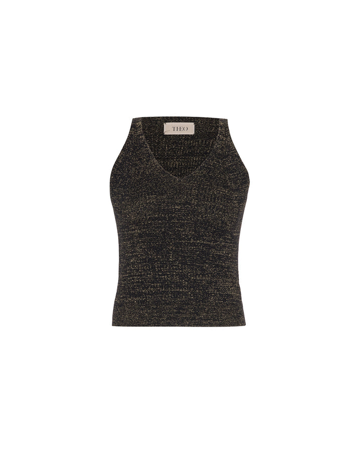 Shakti Shimmer Ribbed V-Tank
