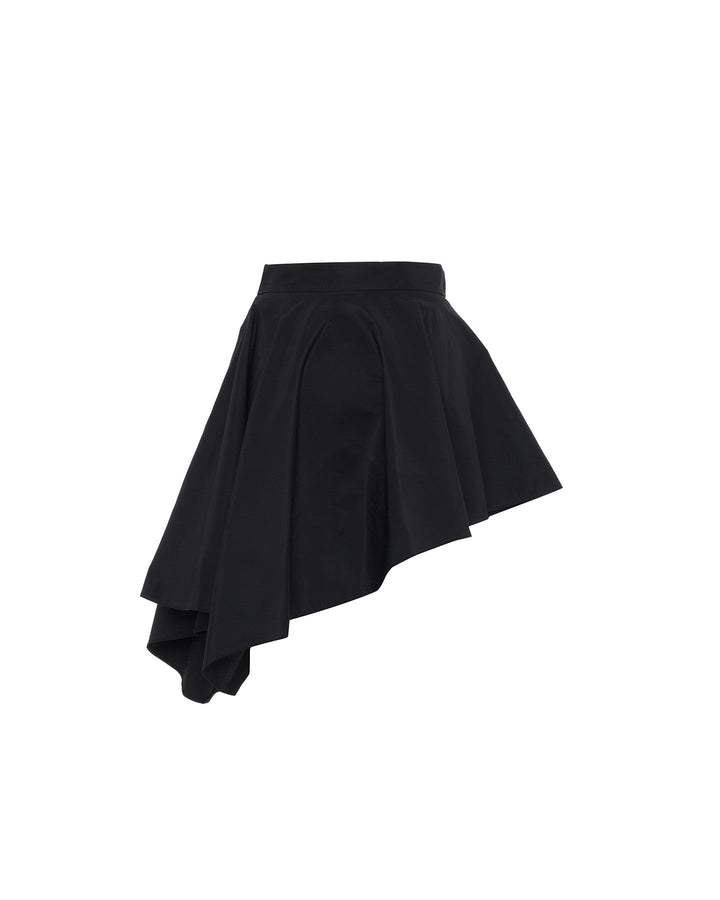 Theia Taffeta Mini Asymmetrical Skirt
