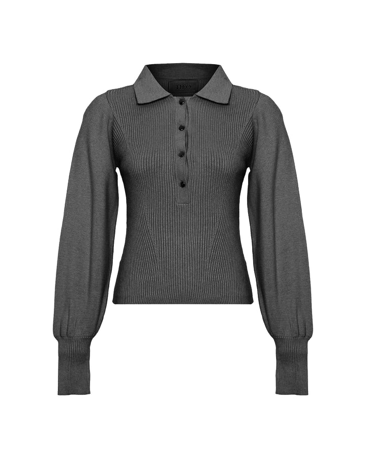 Nomia Bouffant Sleeve Polo Knit