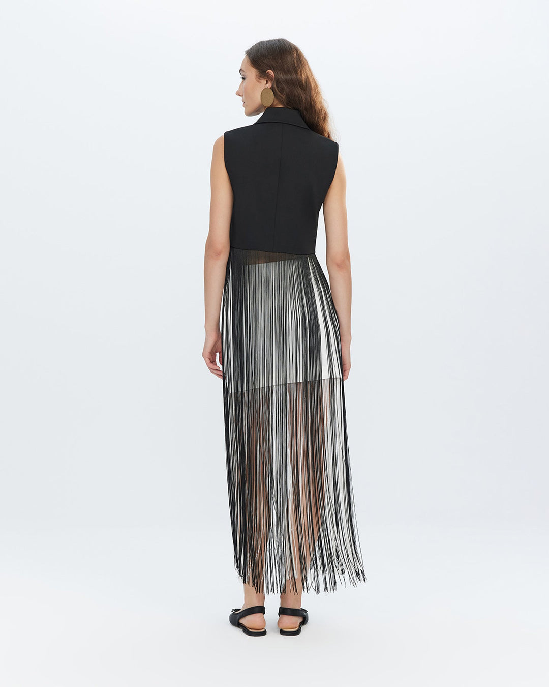 Atlas Fringed Sleeveless Blazer