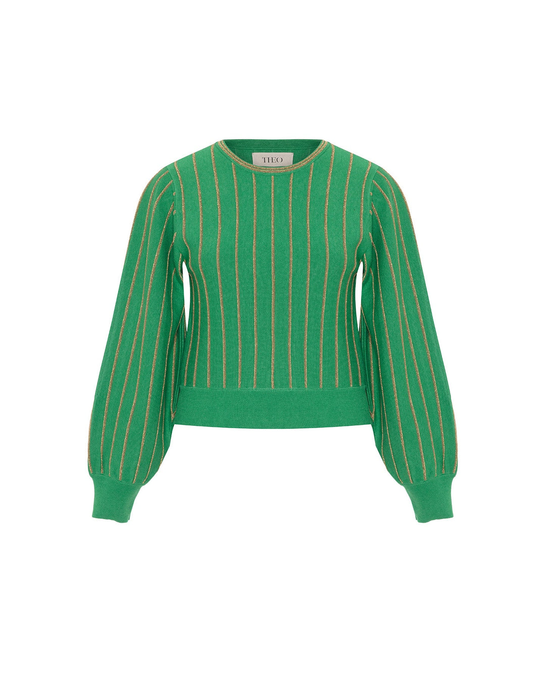 Ersa Shimmer Rib Stripe Sweater