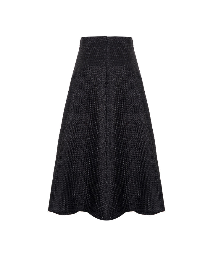 Cleo Jacquard Fluted Midi Skirt