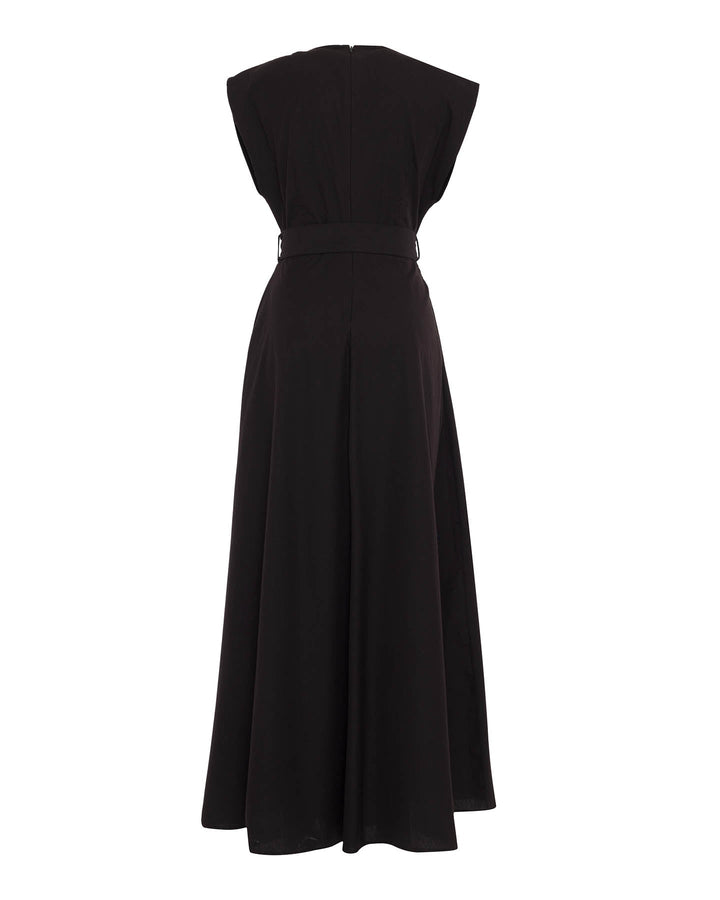 Echo Beaded Belt V-neck Shirtdress