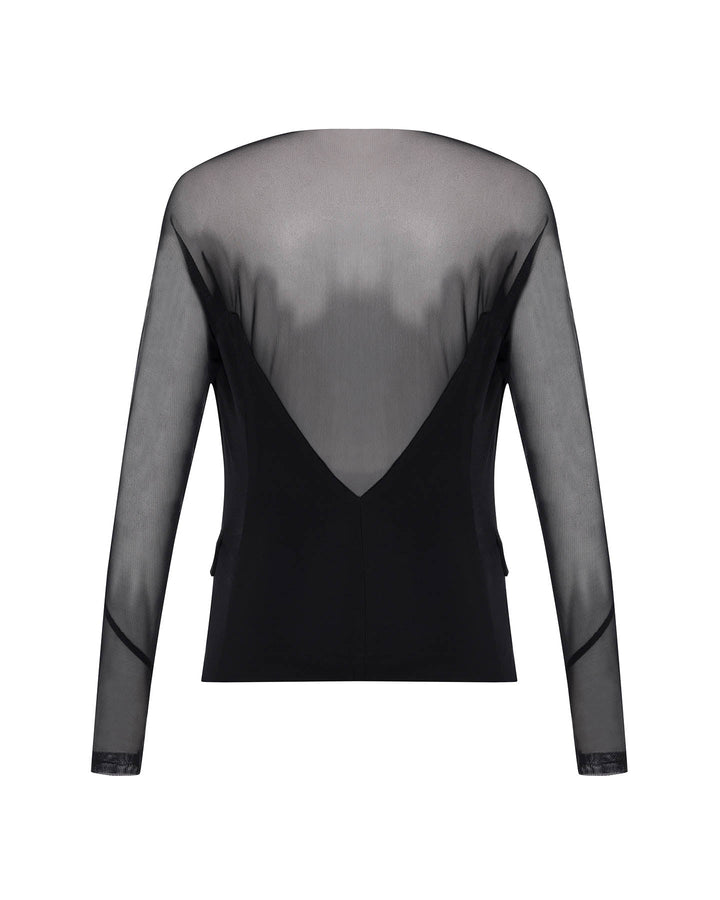 Aphrodite Mesh Sleeve Knit Jacket