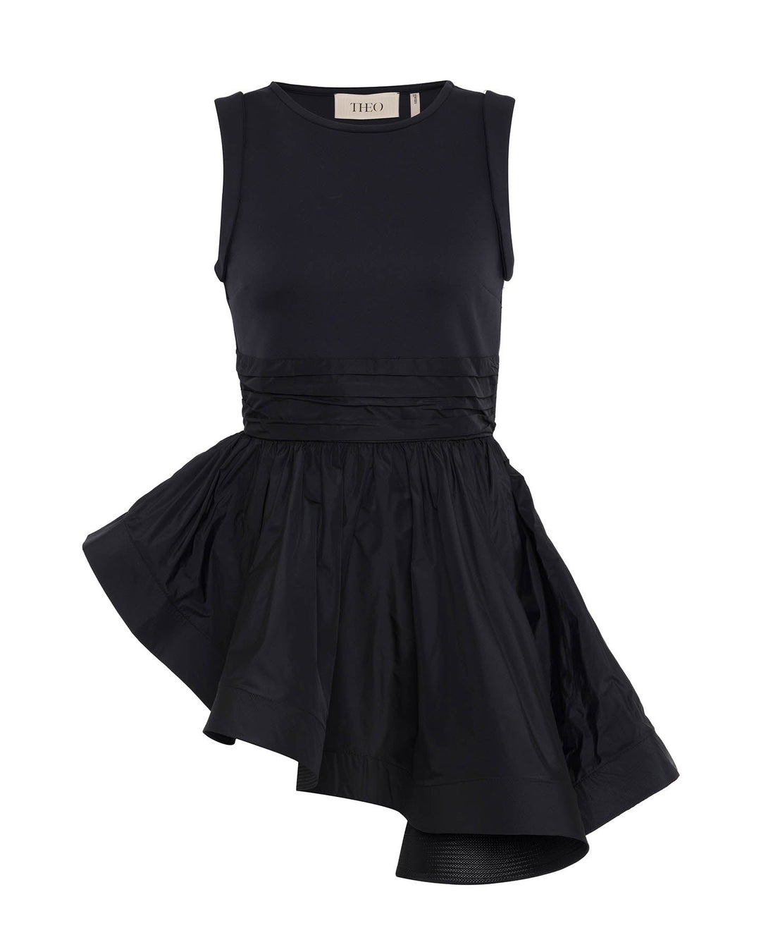 Theia Peplum Mix-Media Top