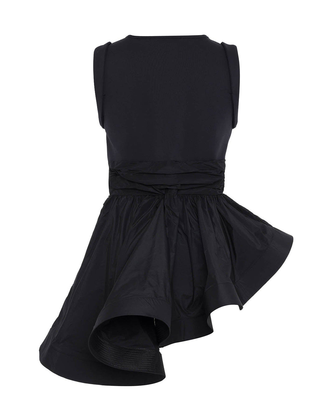 Theia Peplum Mix-Media Top