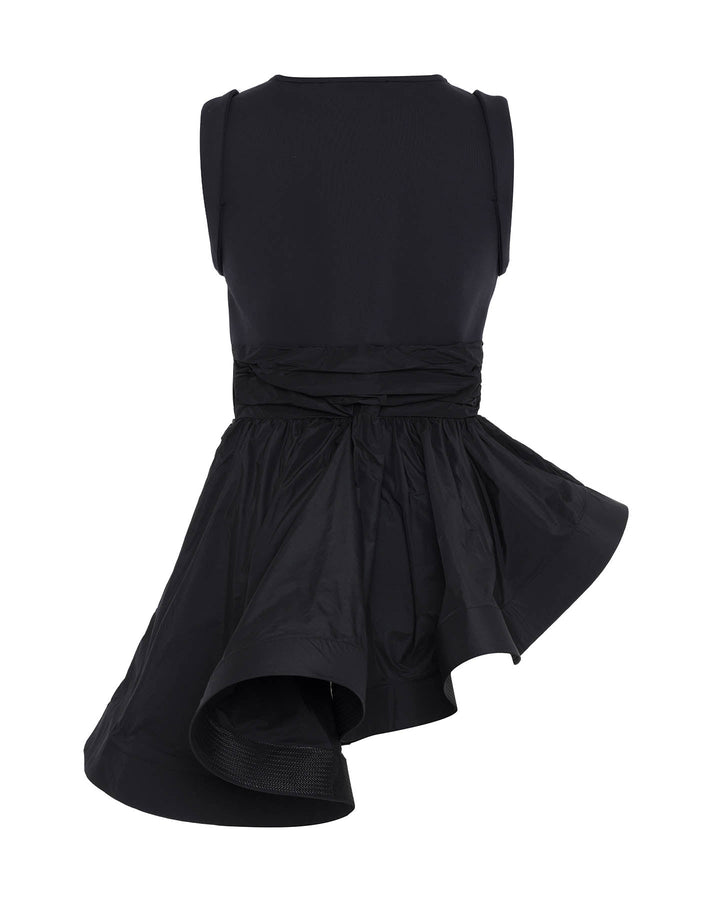 Theia Peplum Mix-Media Top