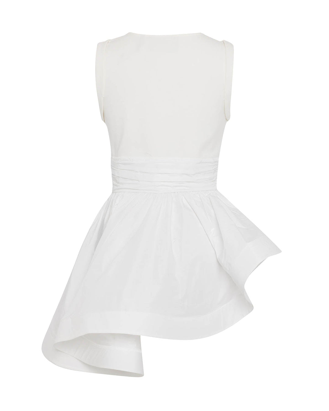 Theia Peplum Mix-Media Top