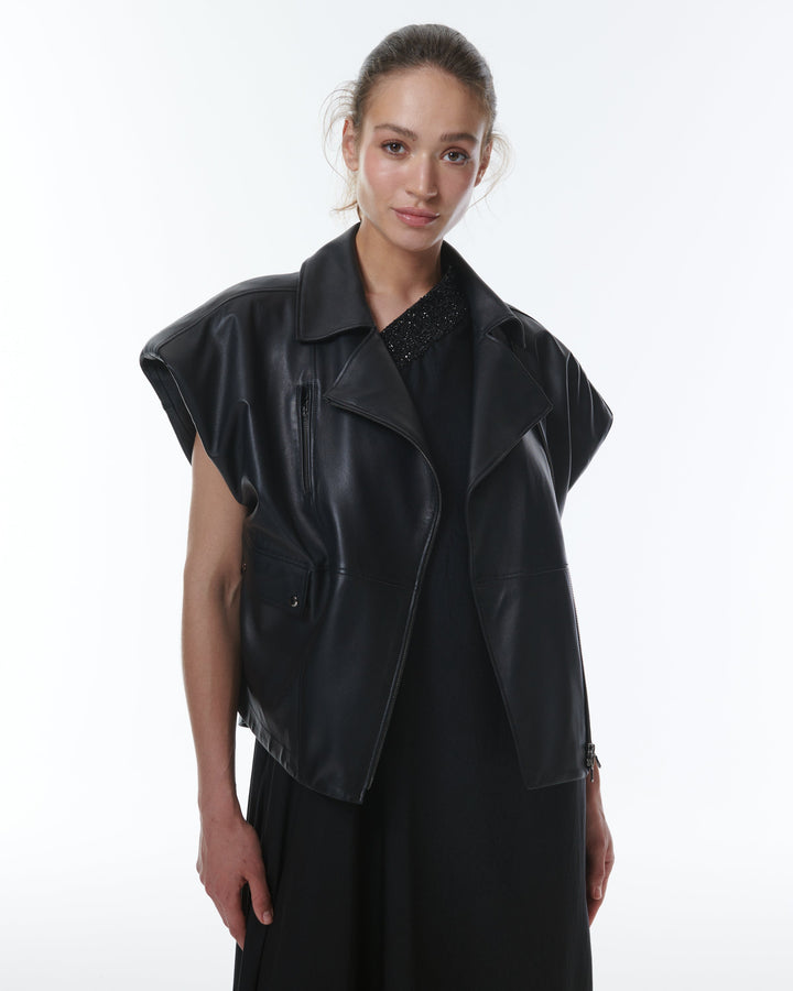Leto Oversized Biker Vest