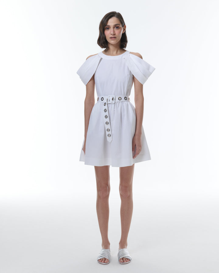 Echo Grommet Belted Dress