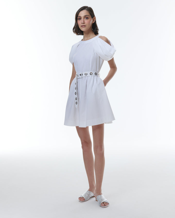 Echo Grommet Belted Dress