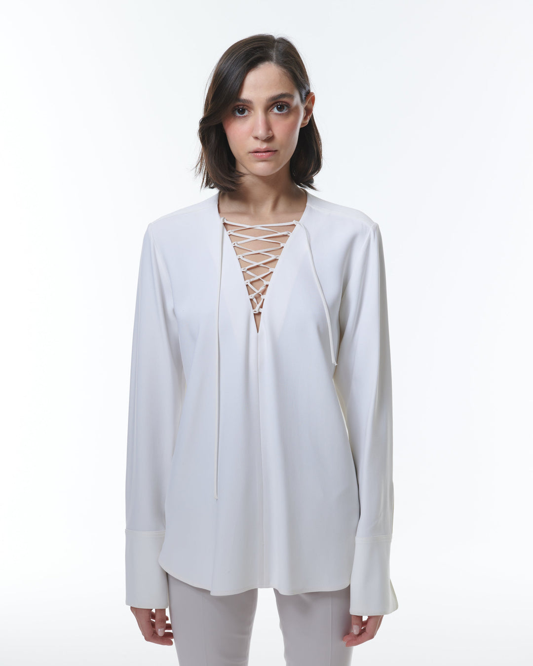 Eudora Lace-Up Blouse