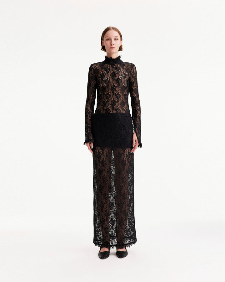 Artemis Lace Mockneck Top