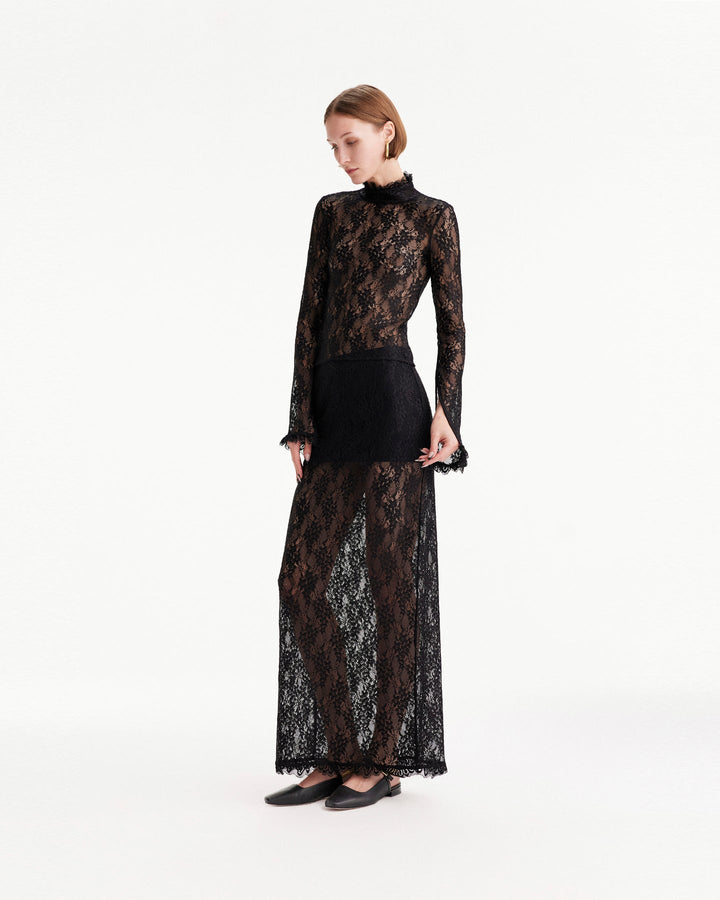 Artemis Lace Mockneck Top