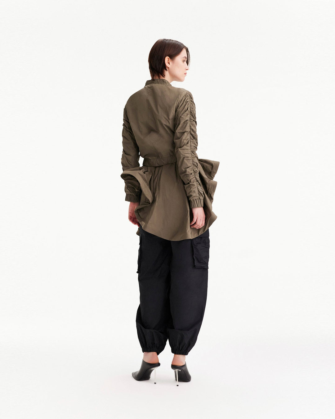 Theia Zip Taffeta Bomber